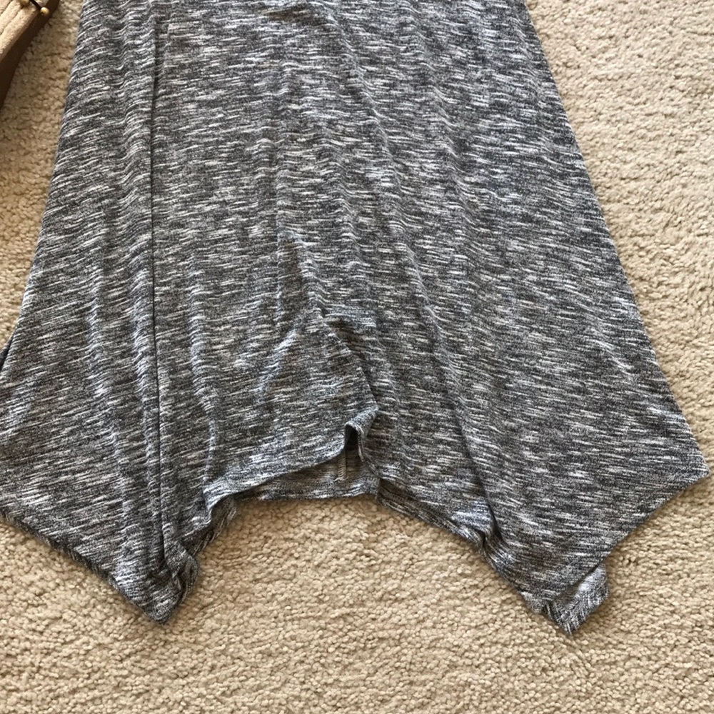 Marbled Grey Handkerchief Hem Tunic Dress - Picture 4 of 5